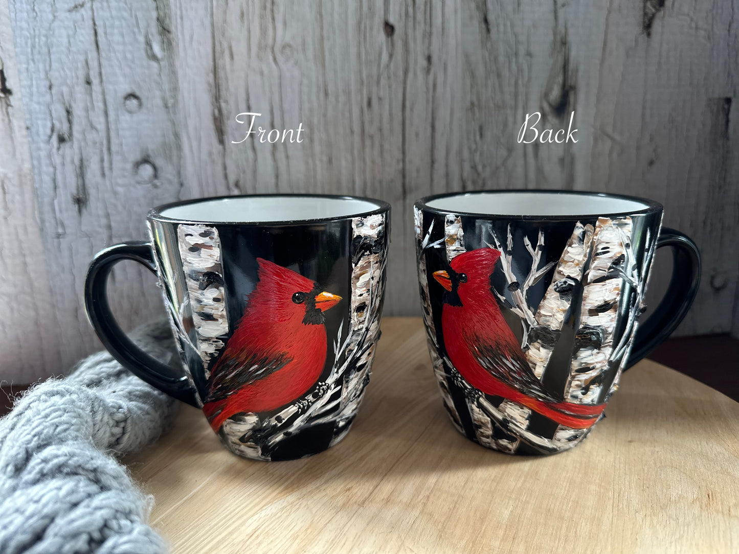 Hand Painted Cardinal Mug