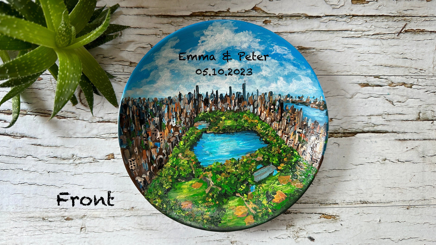 Hand Painted wedding Ring Dish