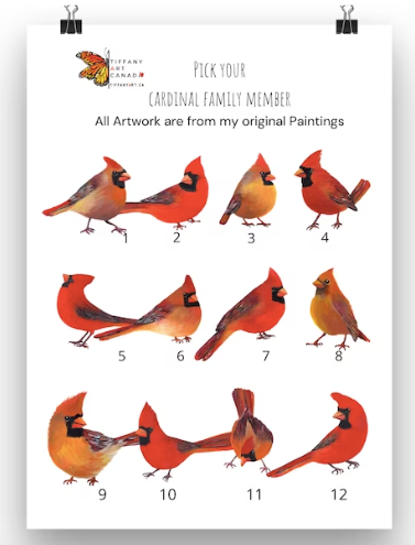 Personalized Cardinal Bird Family Mug