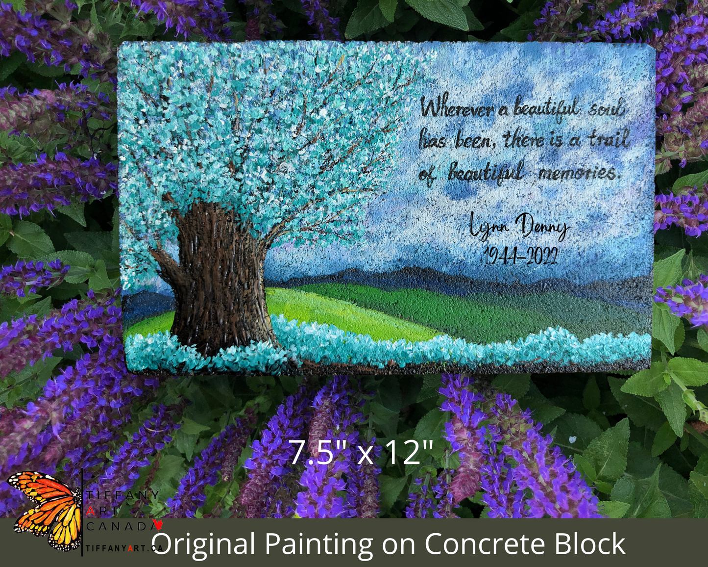 Hand Painted Memorial Stone