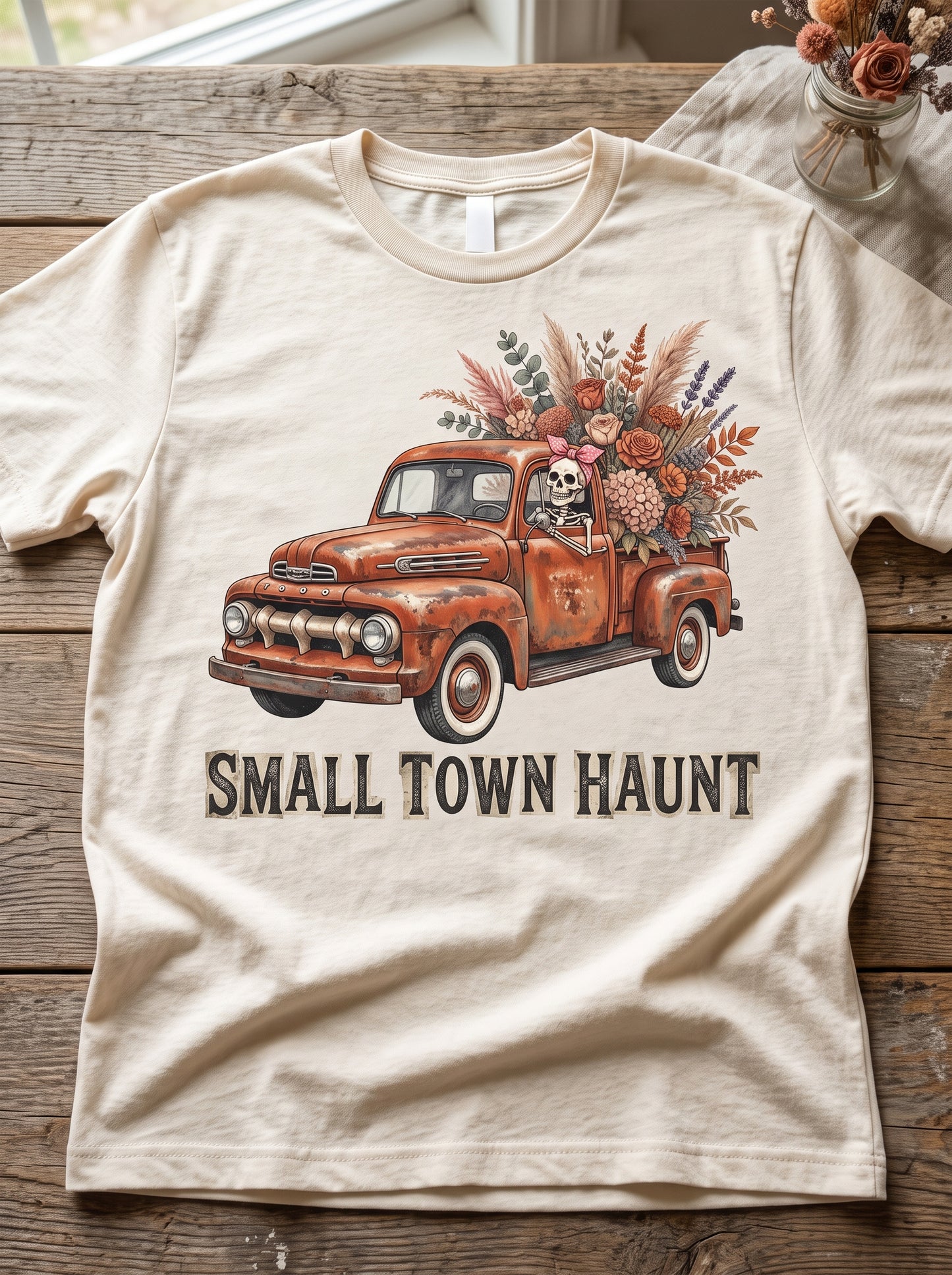 Comfort Colors® Skeleton Truck T-Shirt | Fall Halloween Tee