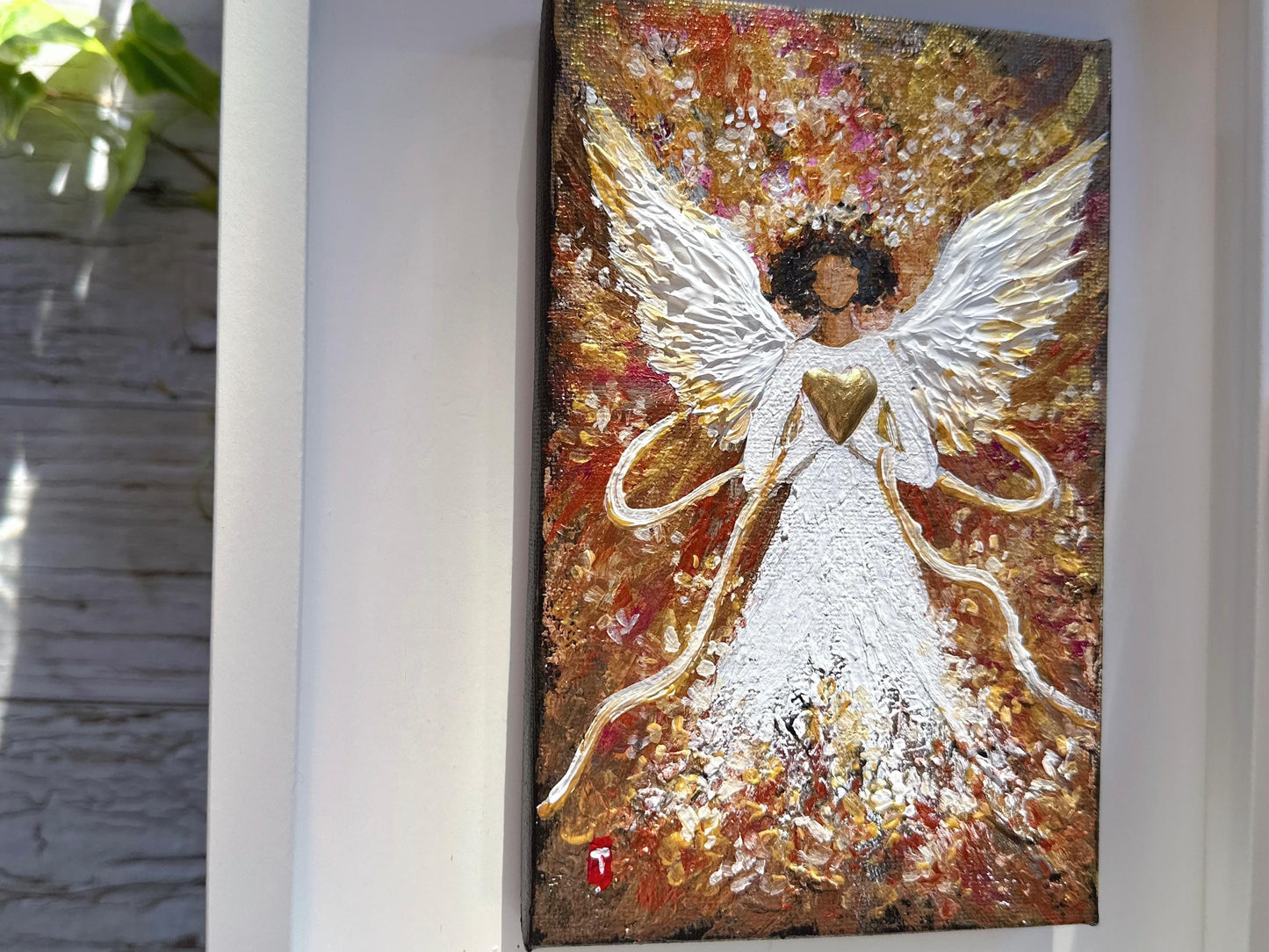 Original Angel Painting - Abstract Wings, Guardian Angel Wall Art