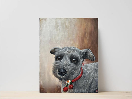 Custom Dog Portrait Painting on Canvas