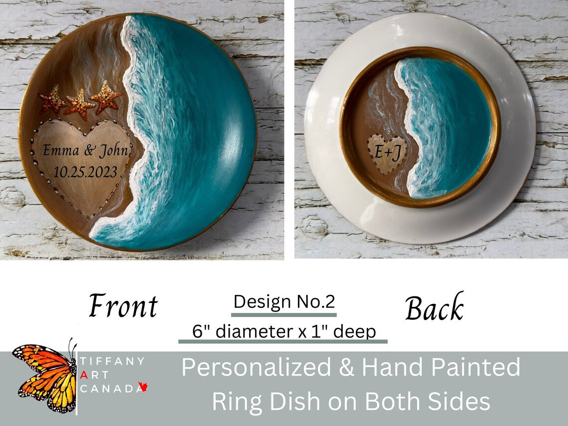 Personalized Hand Painted Ring Dish