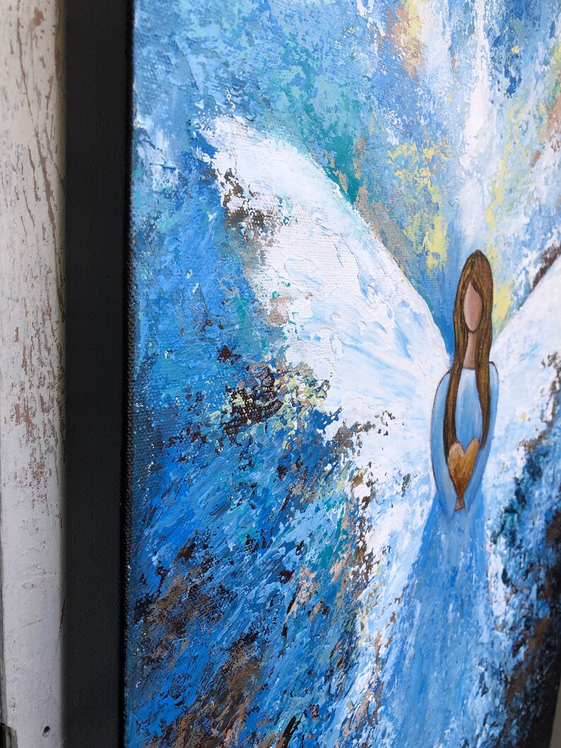 Abstract Angel painting on canvas