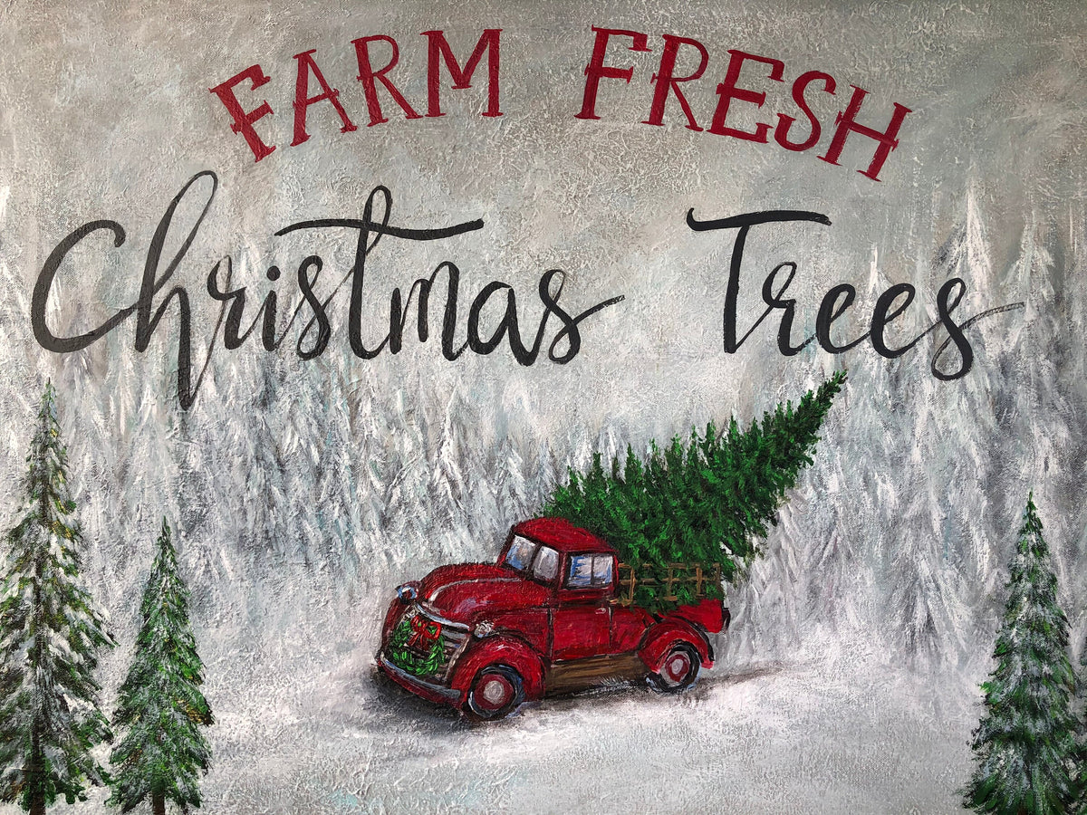 Farm Fresh Christmas Trees canvas - photo 4