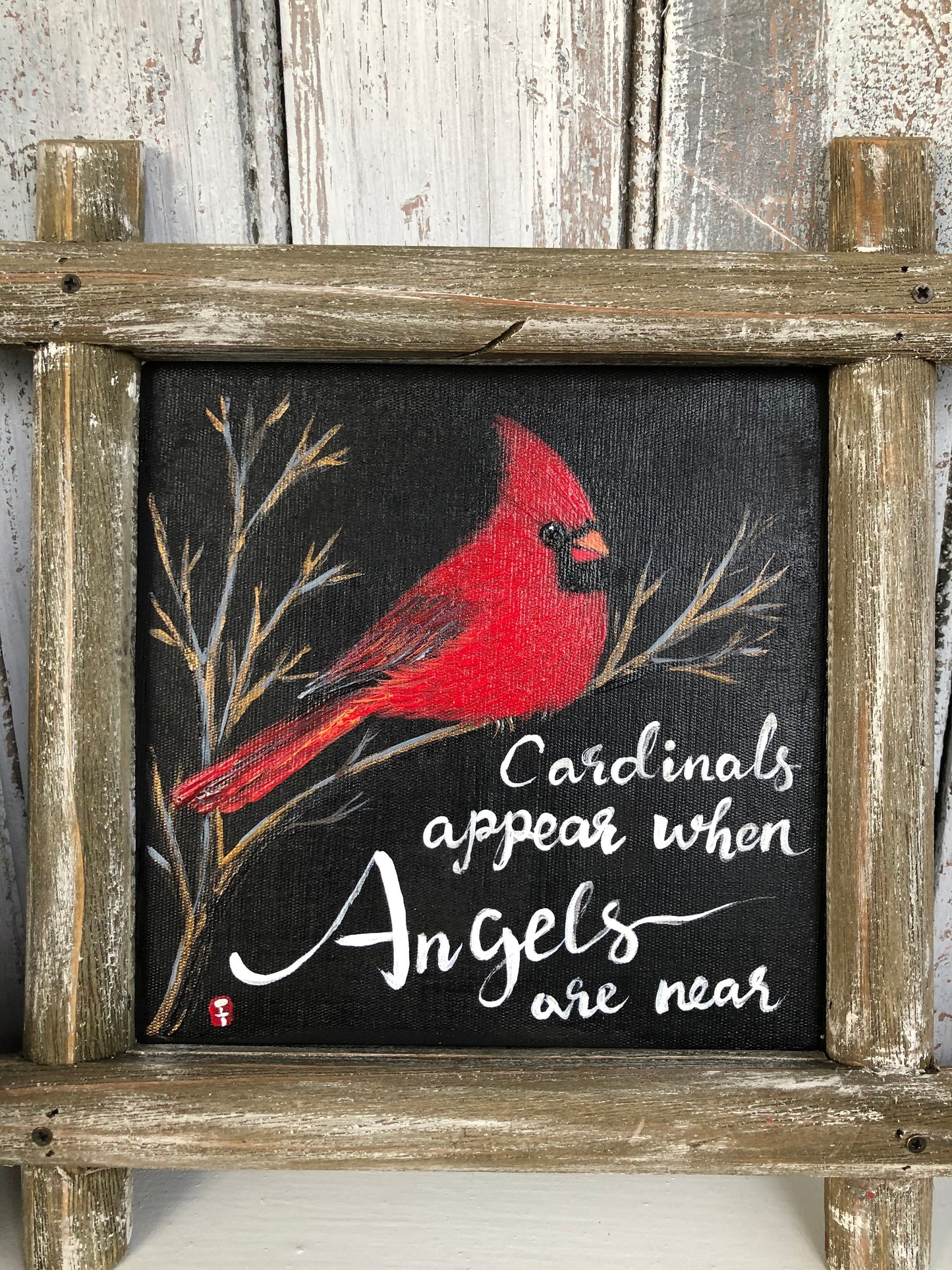 Cardinal Memorial Stone 8x8"