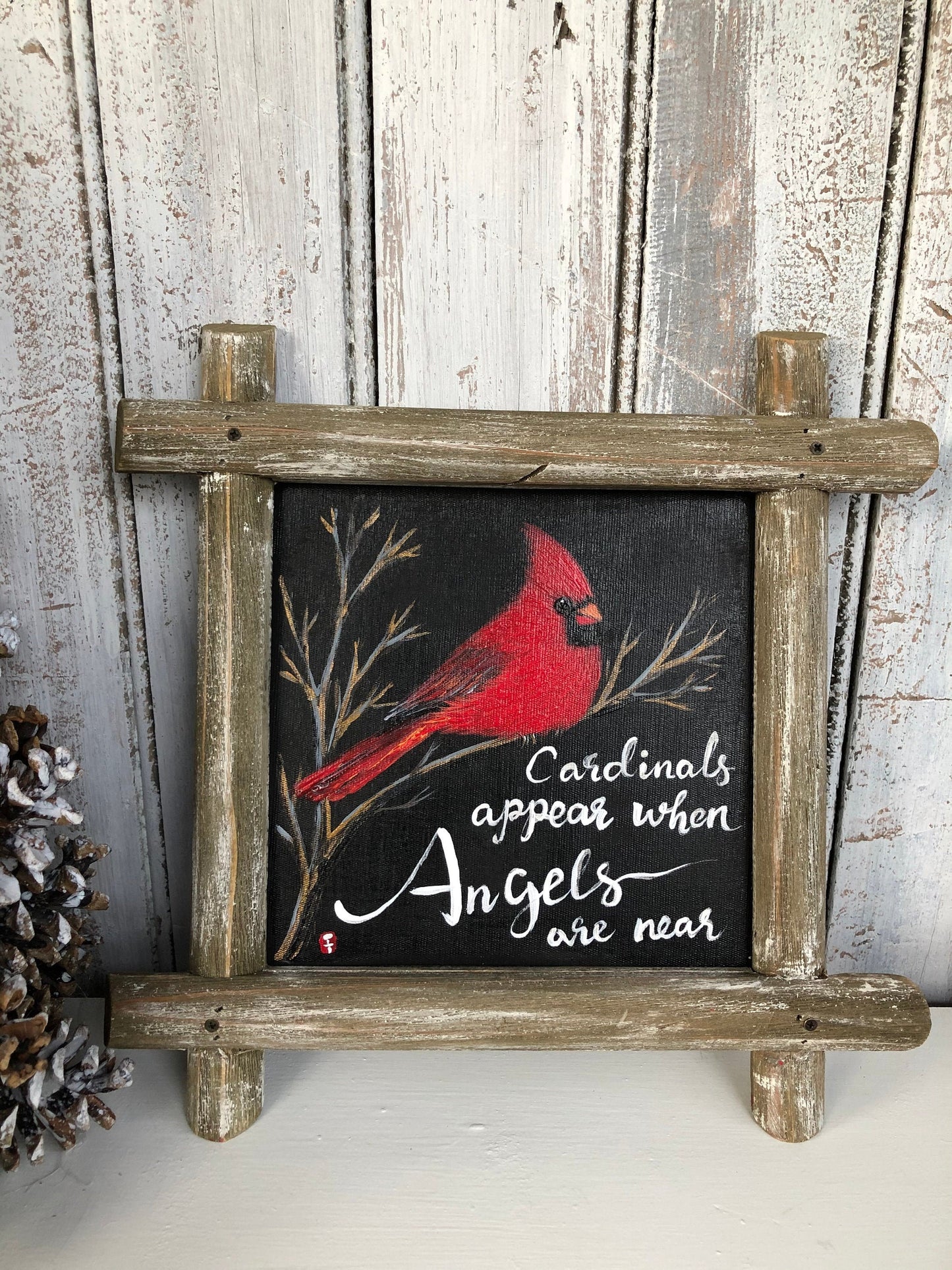 Cardinal Memorial Stone 8x8"