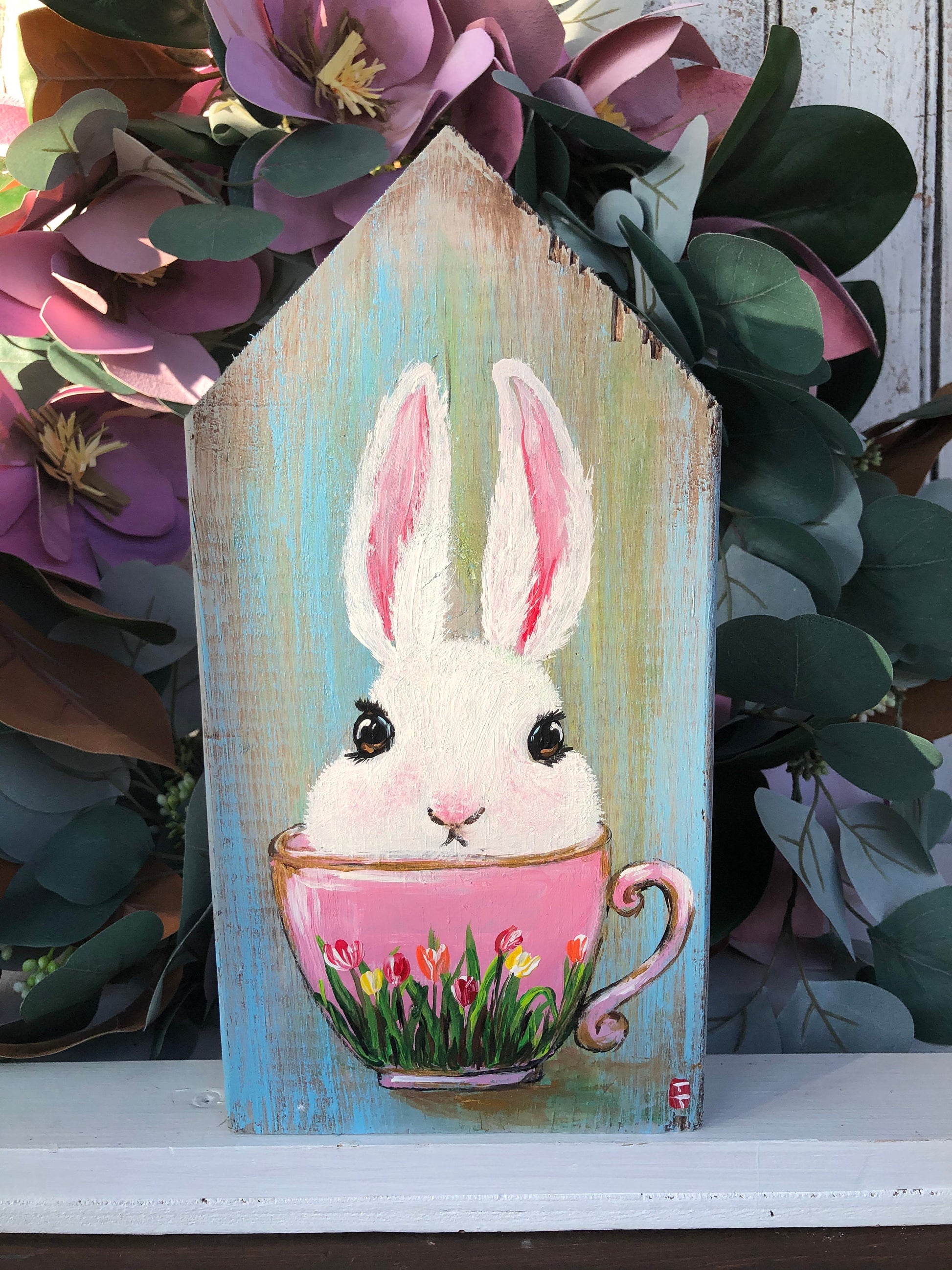 Easter decor, Easter bunny decor, Easter decorations farmhouse, Easter tiered tray decor, Happy Easter sign, Spring decor, Farmhouse spring (Happy Easter Sign Set of 3)
