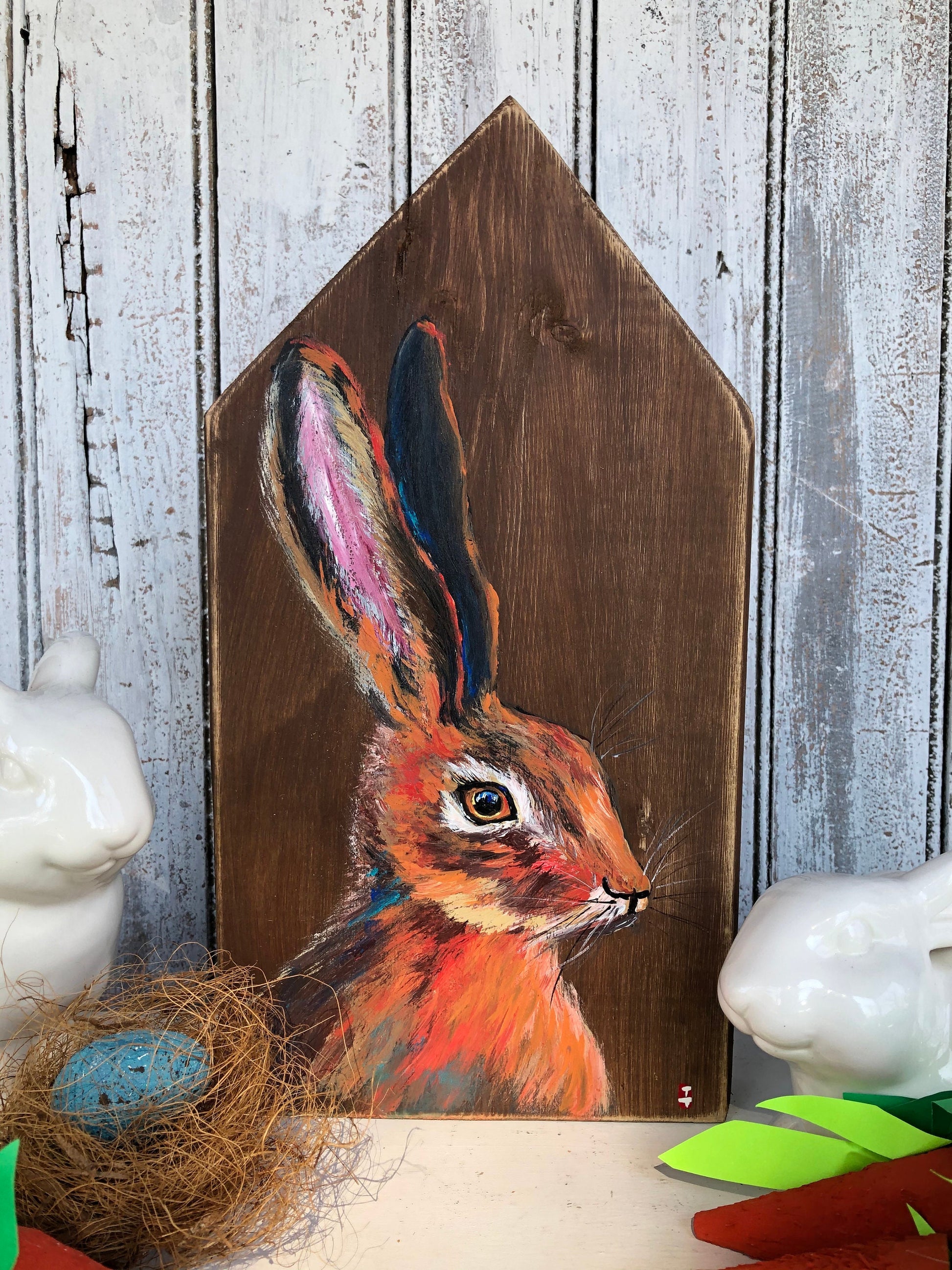 Easter decor, Easter bunny decor, Easter decorations farmhouse, Easter tiered tray decor, Happy Easter sign, Spring decor, Farmhouse spring (Carrot Patch Set of 3)