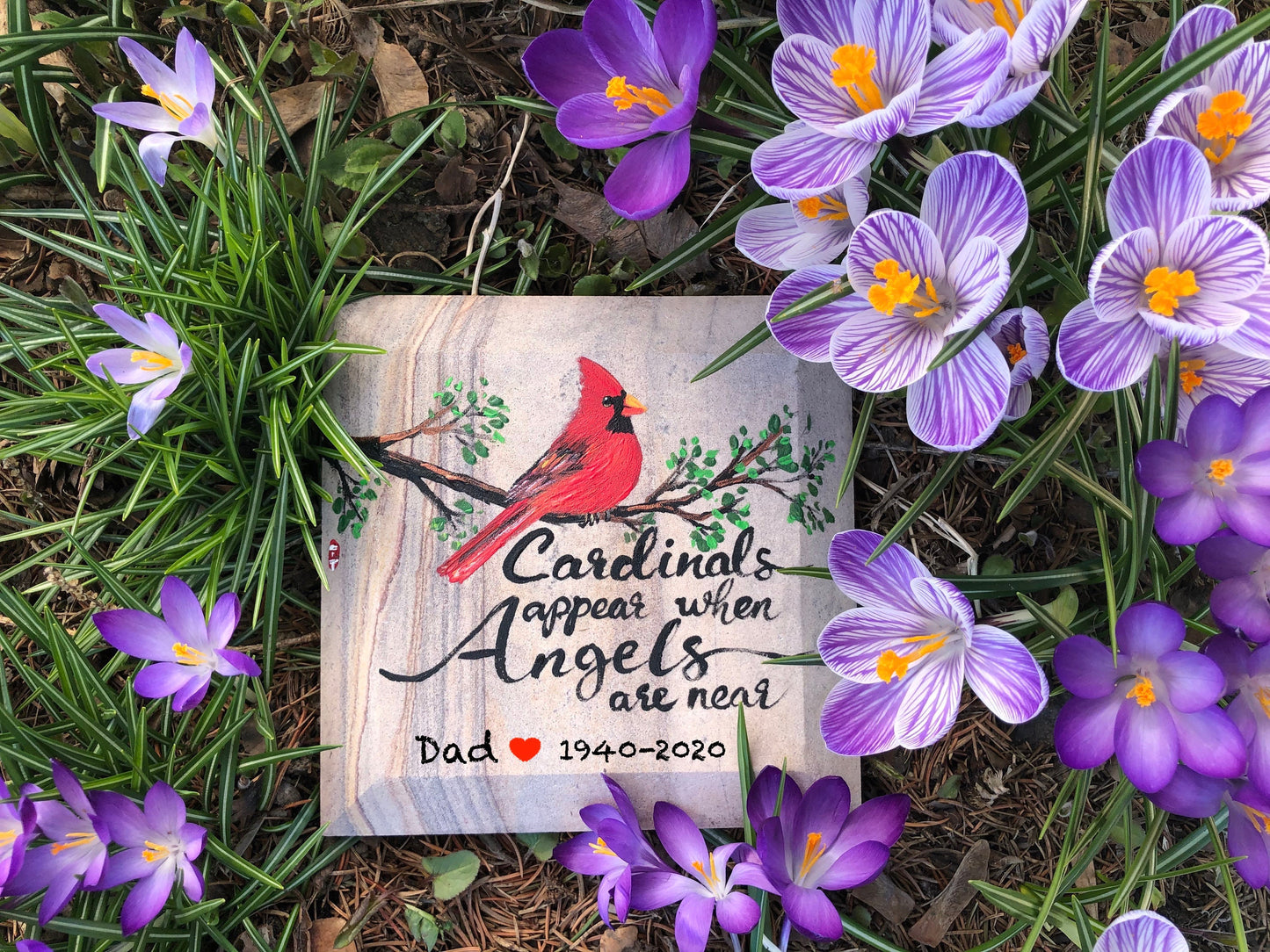 Cardinal Memorial Stone 6.25x6.25" (6)