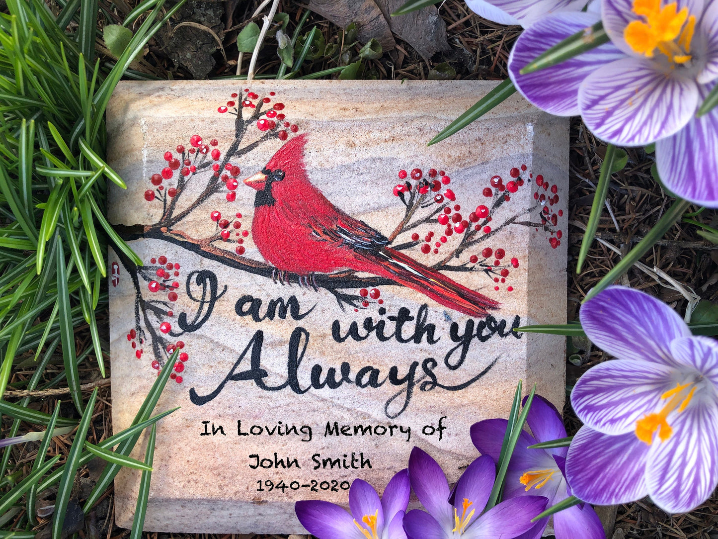Cardinal Memorial Stone 5x12"