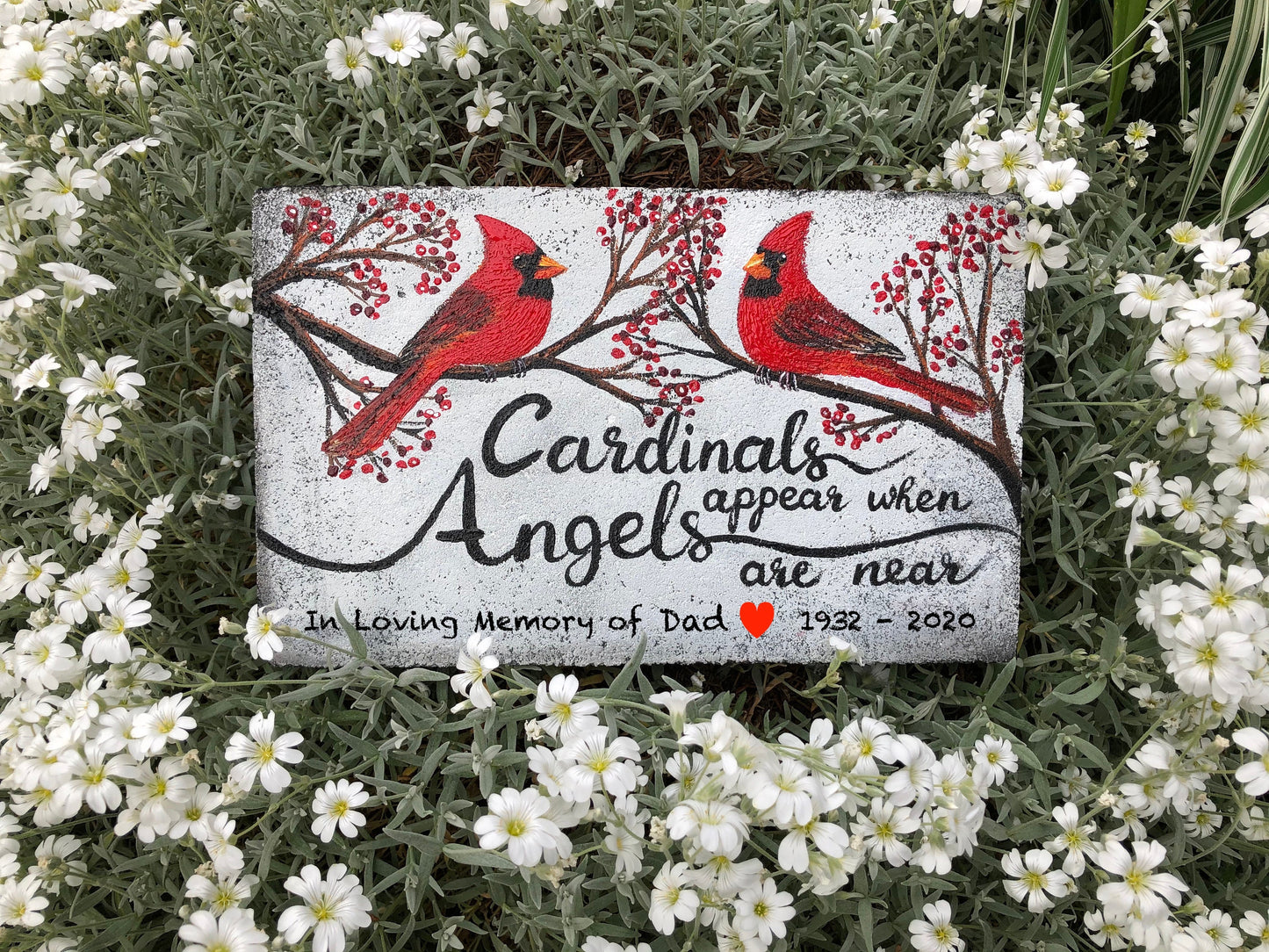 Cardinal Memorial Stone 5x12"