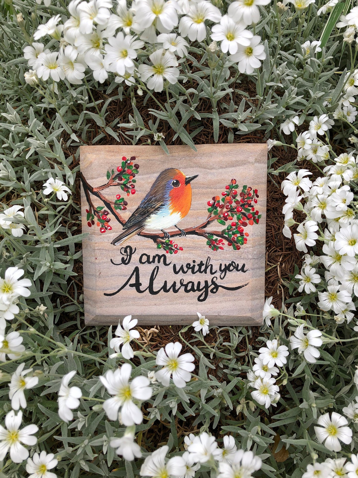 Robin Memorial Stone 6.25x6.25"