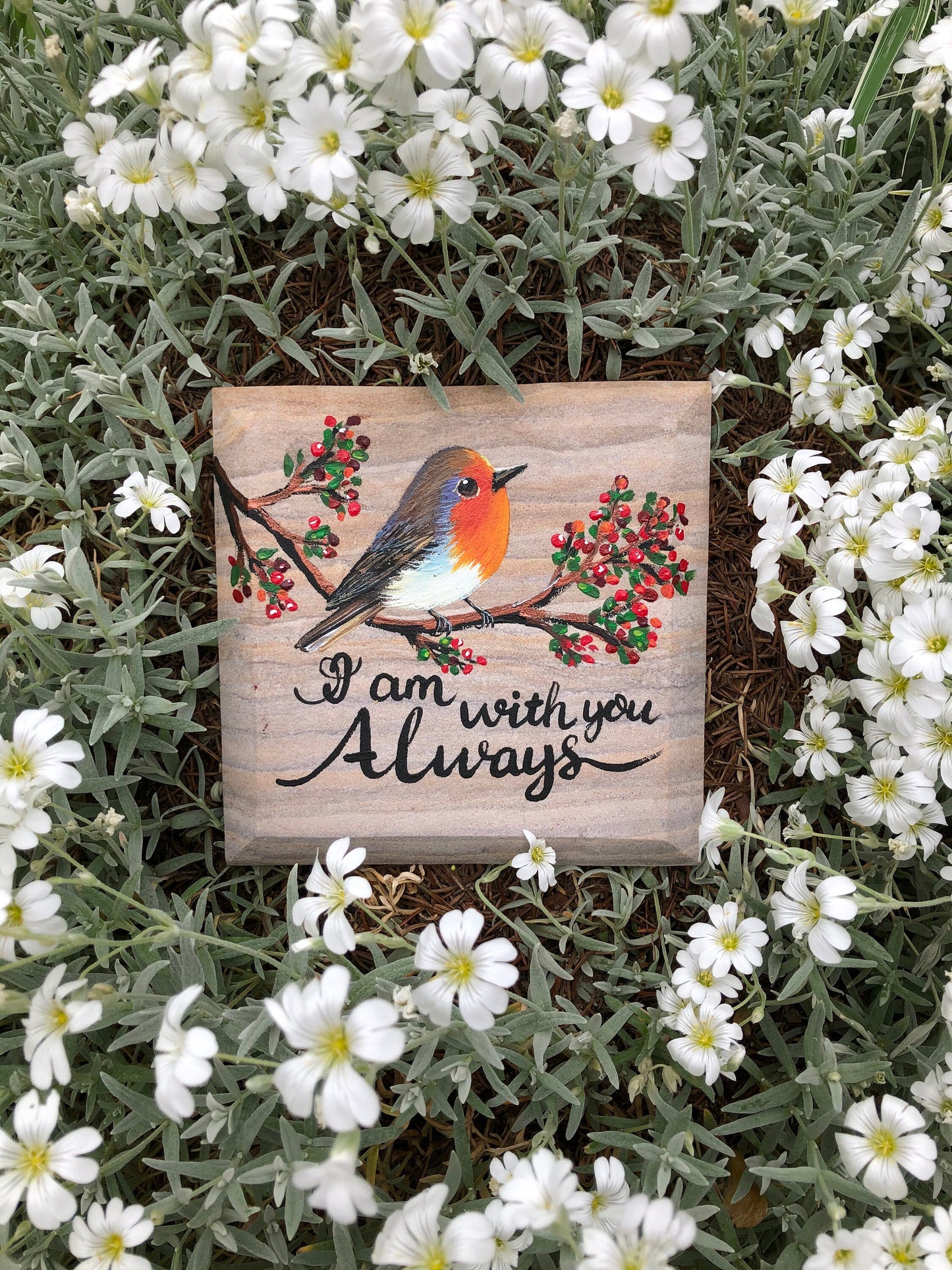 Robin Memorial Stone 6.25x6.25" (2)
