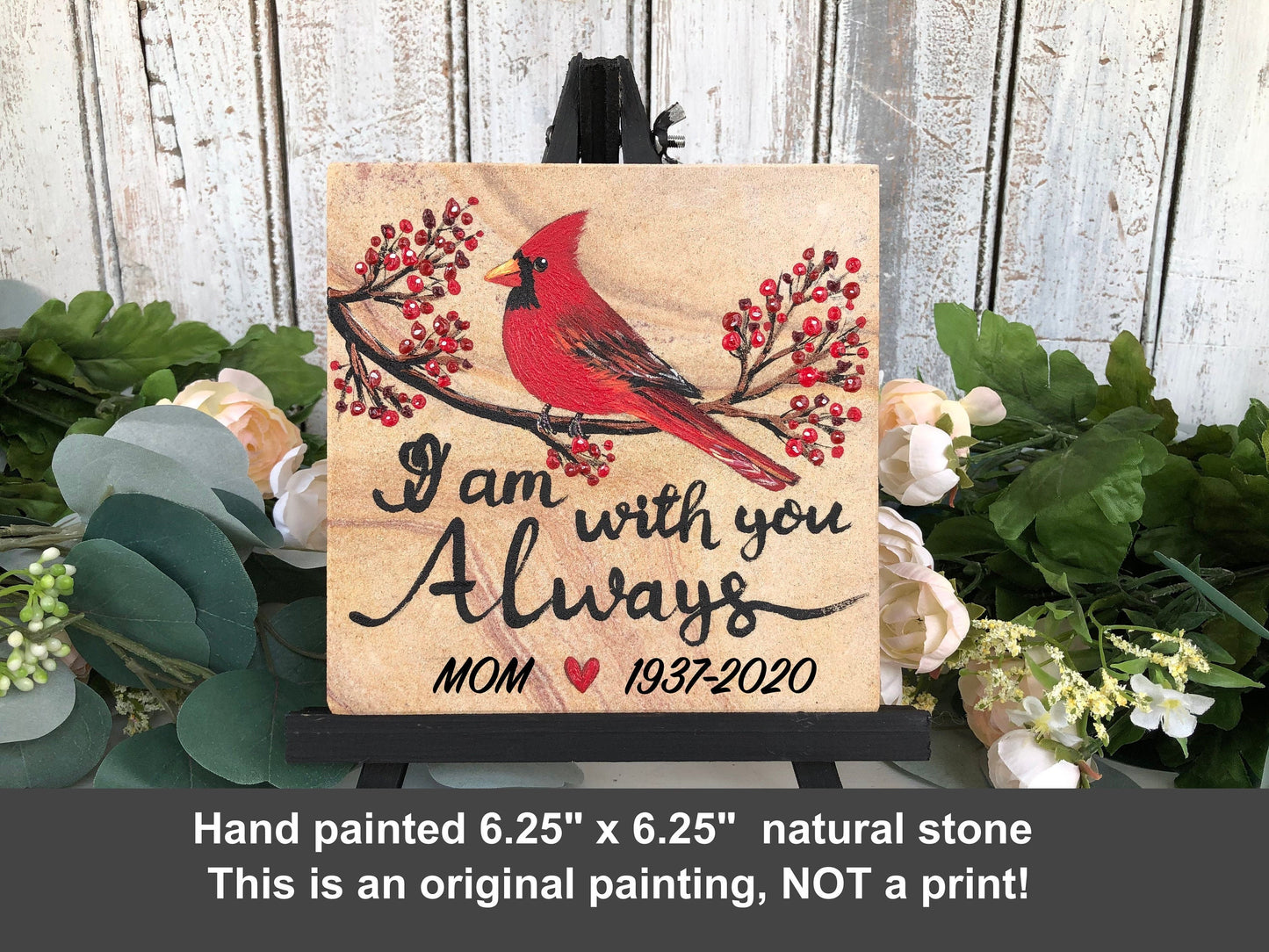 Cardinal Memorial Stone 6.25x6.25"