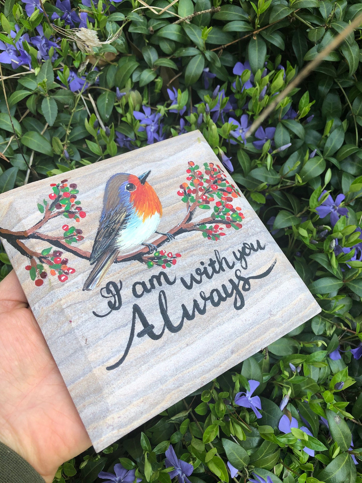 Robin Memorial Stone 6.25x6.25"