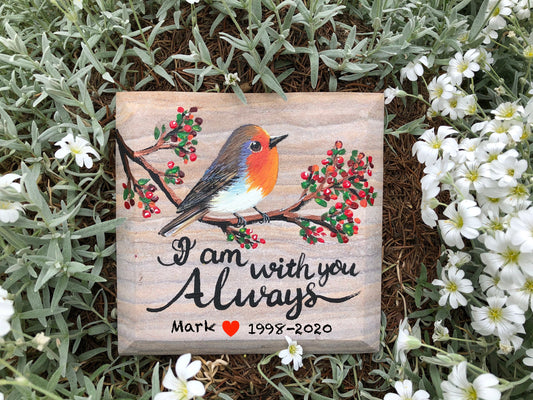 Robin Memorial Stone 6.25x6.25"