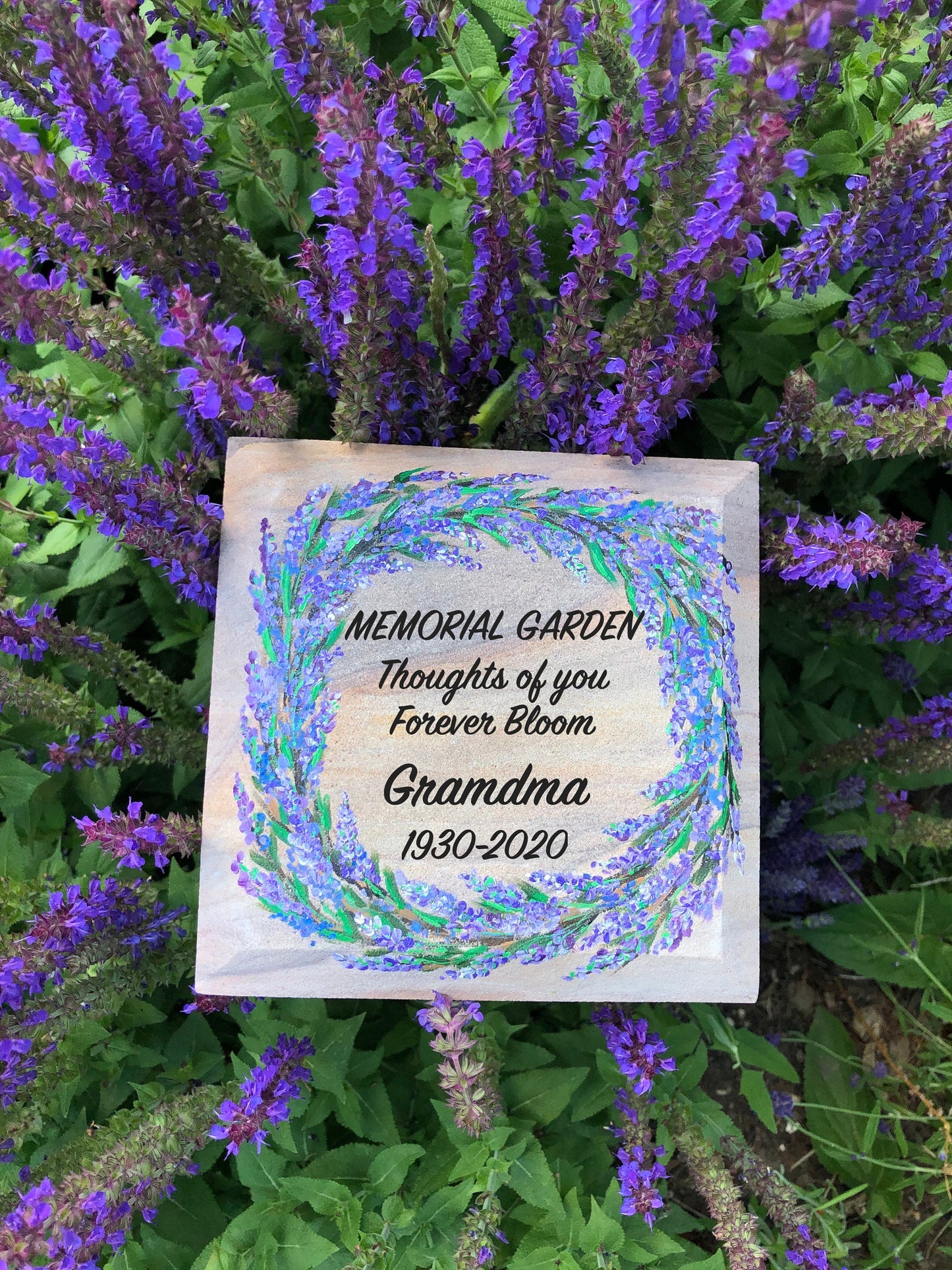 Hydrangea Memorial Stone 6.25x6.25"