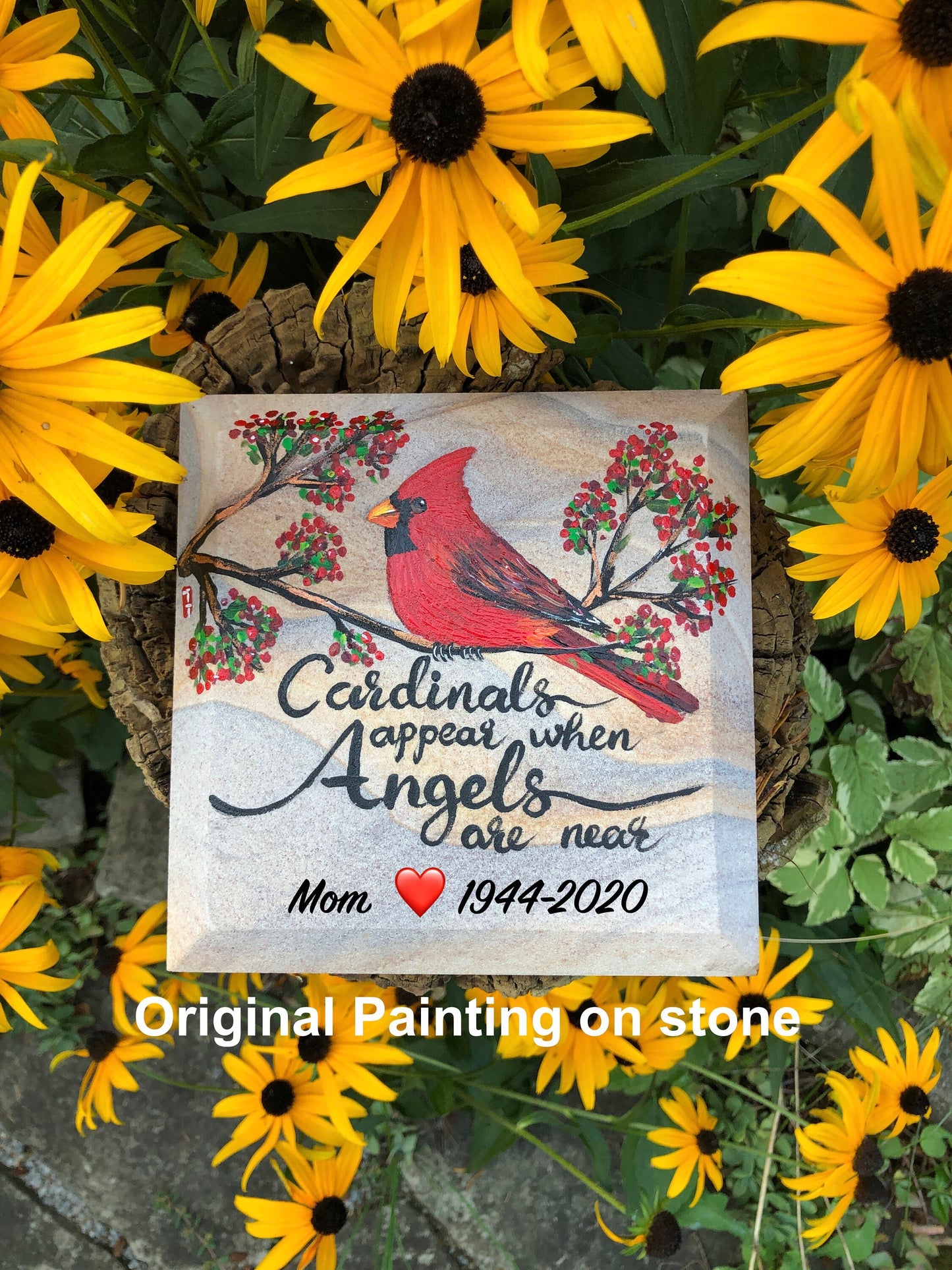 Cardinal Memorial Stone 5x12"
