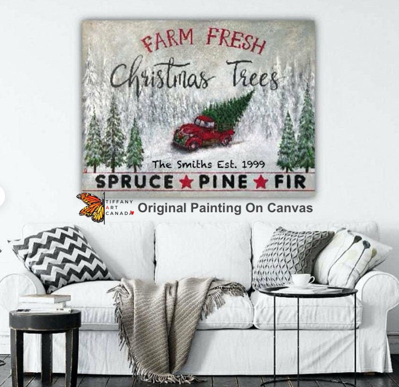 Farm Fresh Christmas Trees canvas - photo 3