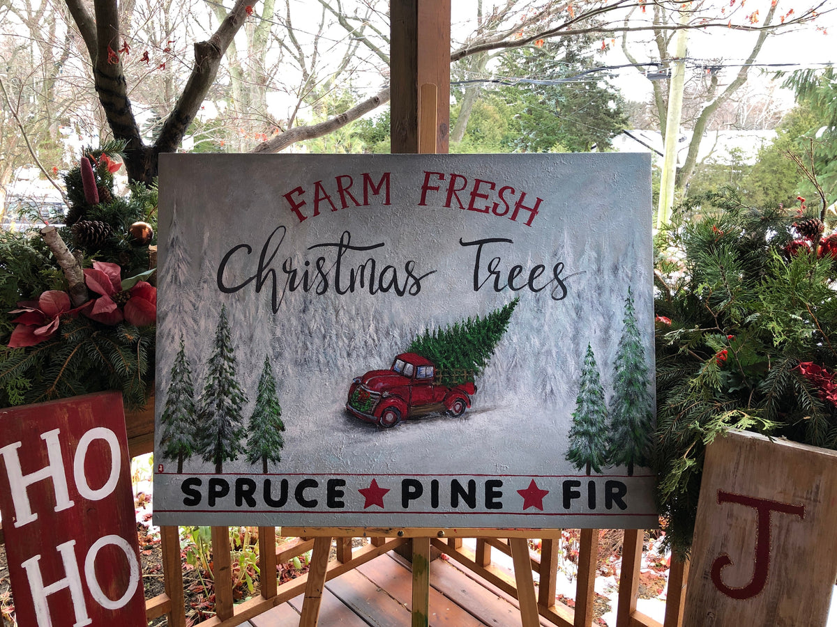Farm Fresh Christmas Trees canvas - photo 2