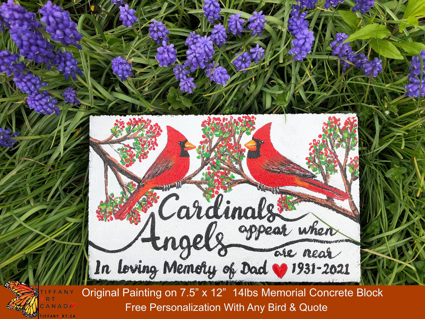 Cardinal Memorial Stone 6x9"