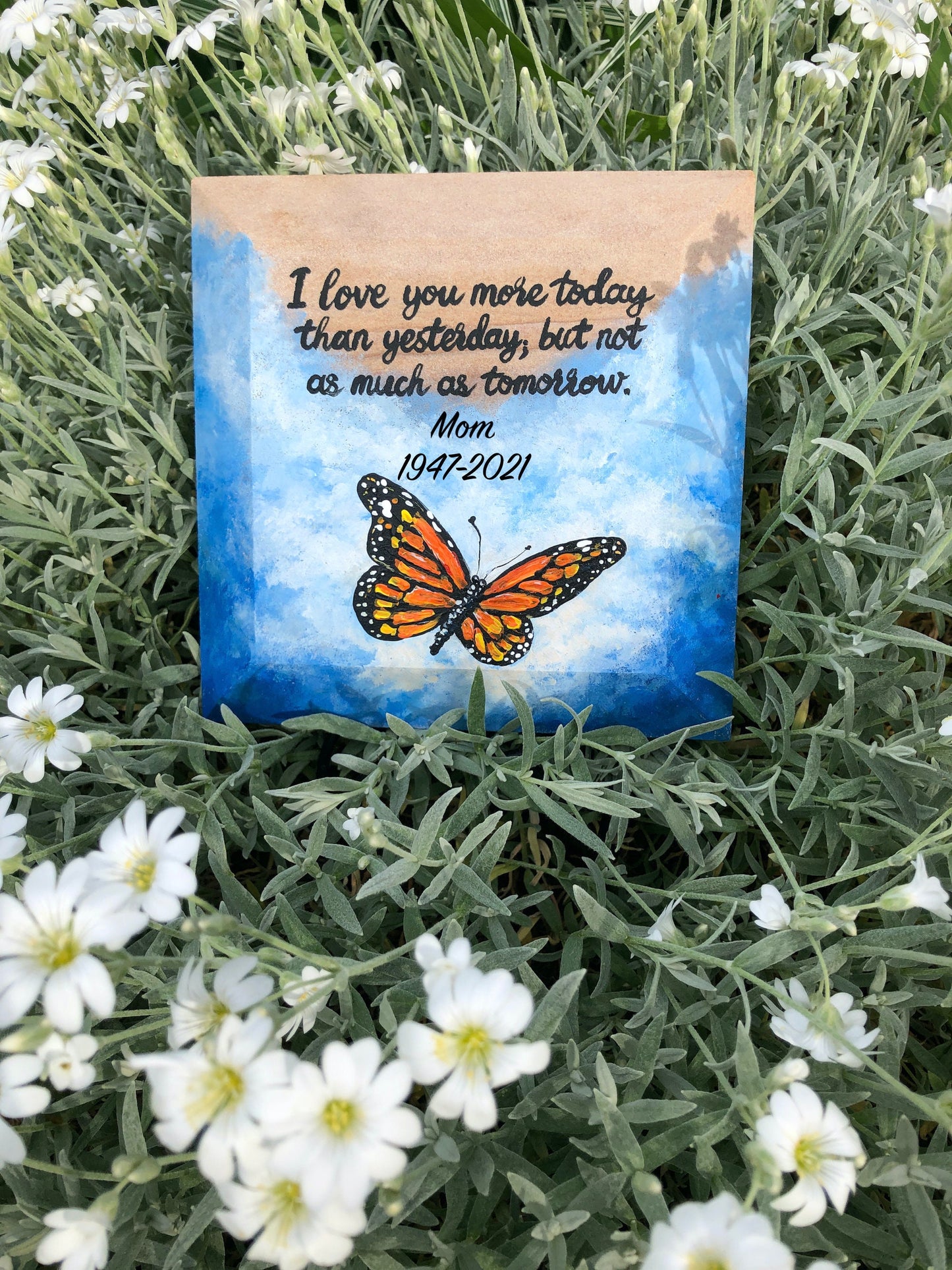Butterfly Memorial Stone 6.25x6.25"