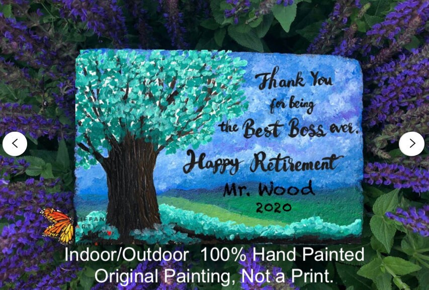 Personalized Happy Retirement Stone
