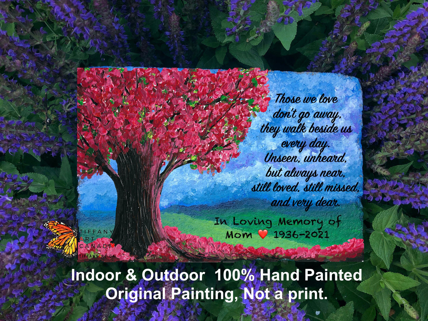 Butterfly Memorial Stone 6x9"