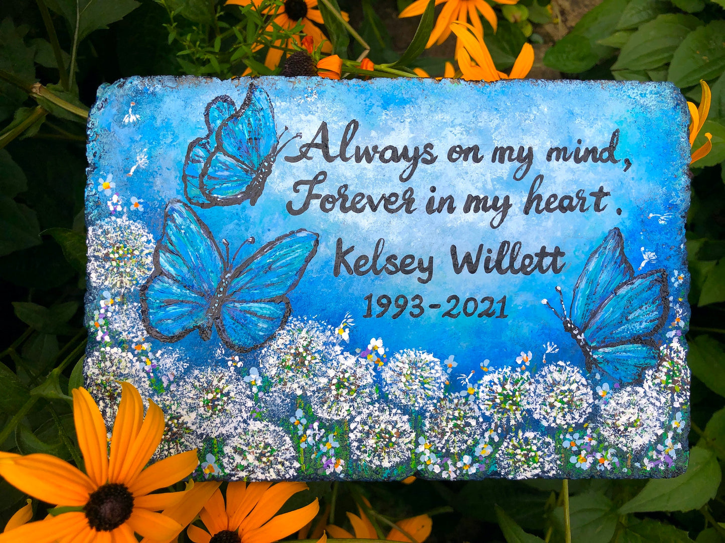 Butterfly Memorial Stone 6x9"