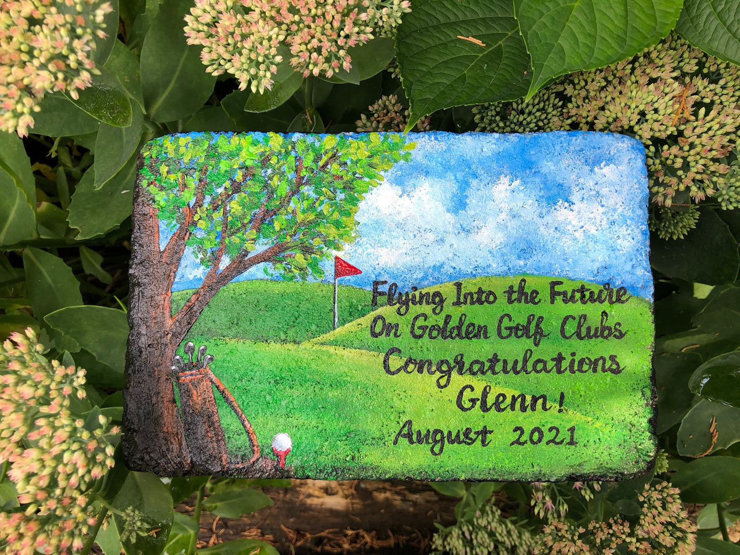 Hand-Painted Retirement Stone