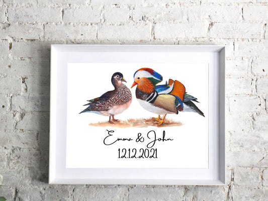 Mandarin Duck Couple Print