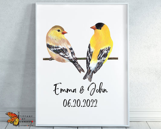 Goldfinch Couple Print