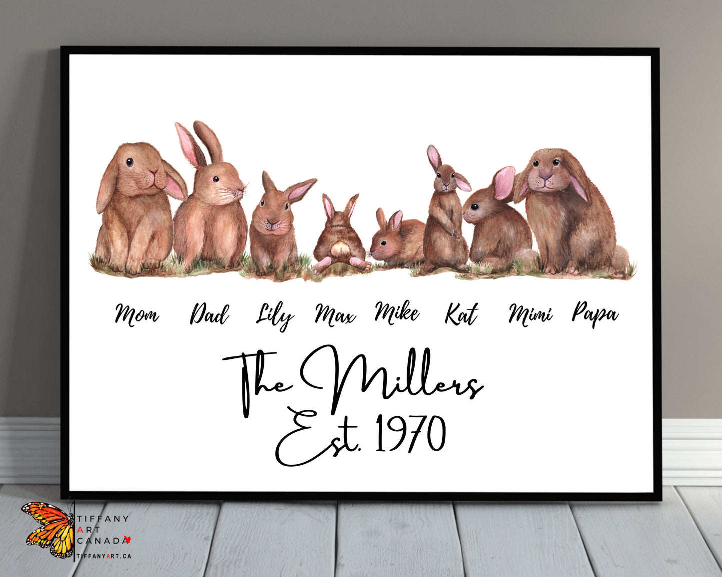 Personalized Bunny Family Print