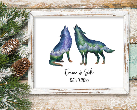 Wolf Couple Print