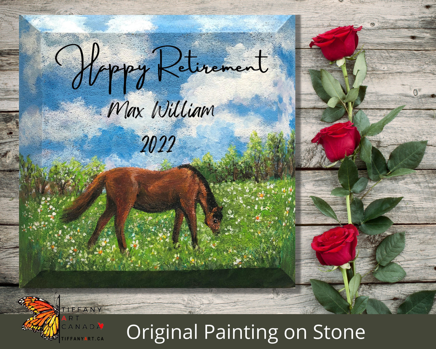 Horse Retirement Stone 6.25x6.25" (2)