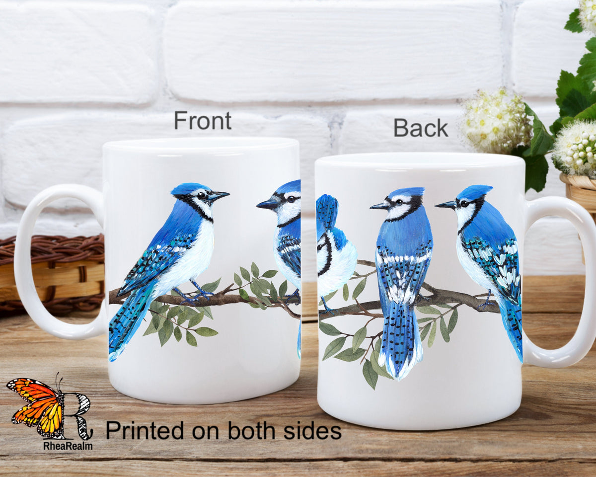 Blue Jay Couple Mug