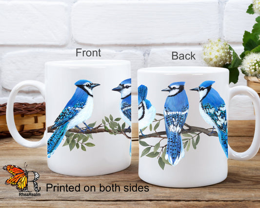 Blue Jay Couple Mug