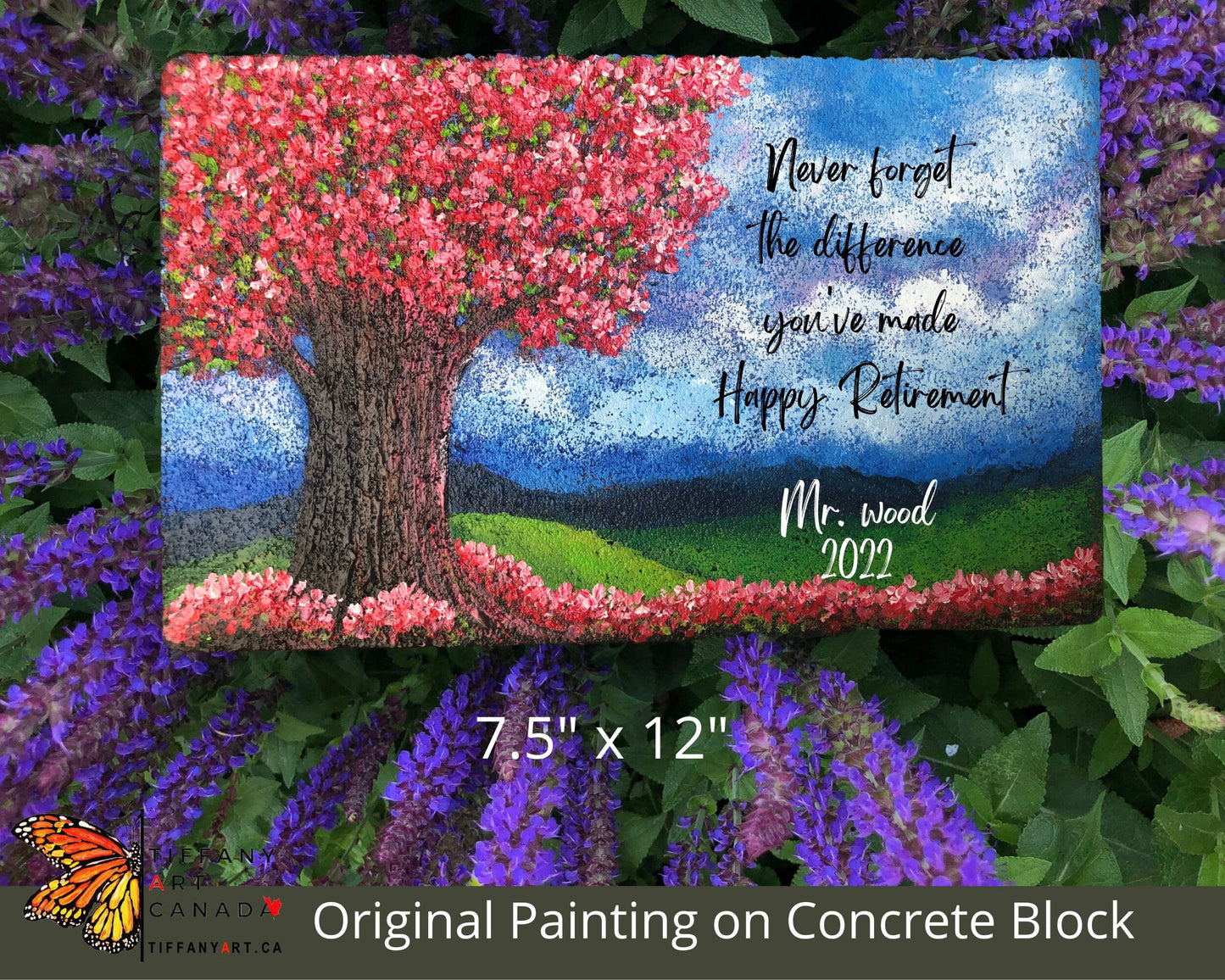 Hand-Painted Retirement Stone