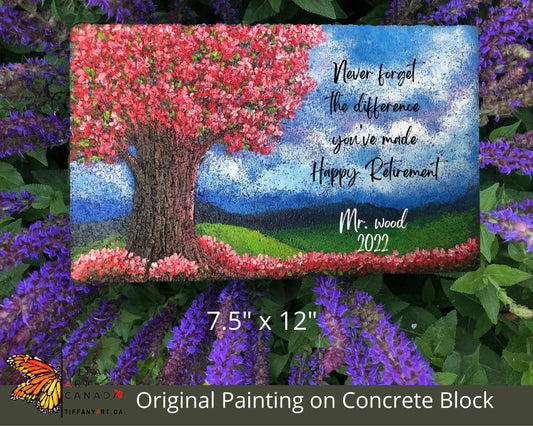 Hand-Painted Retirement Stone