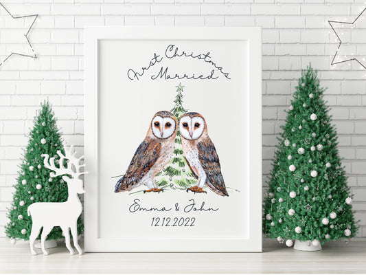 Barn Owl Couple Print
