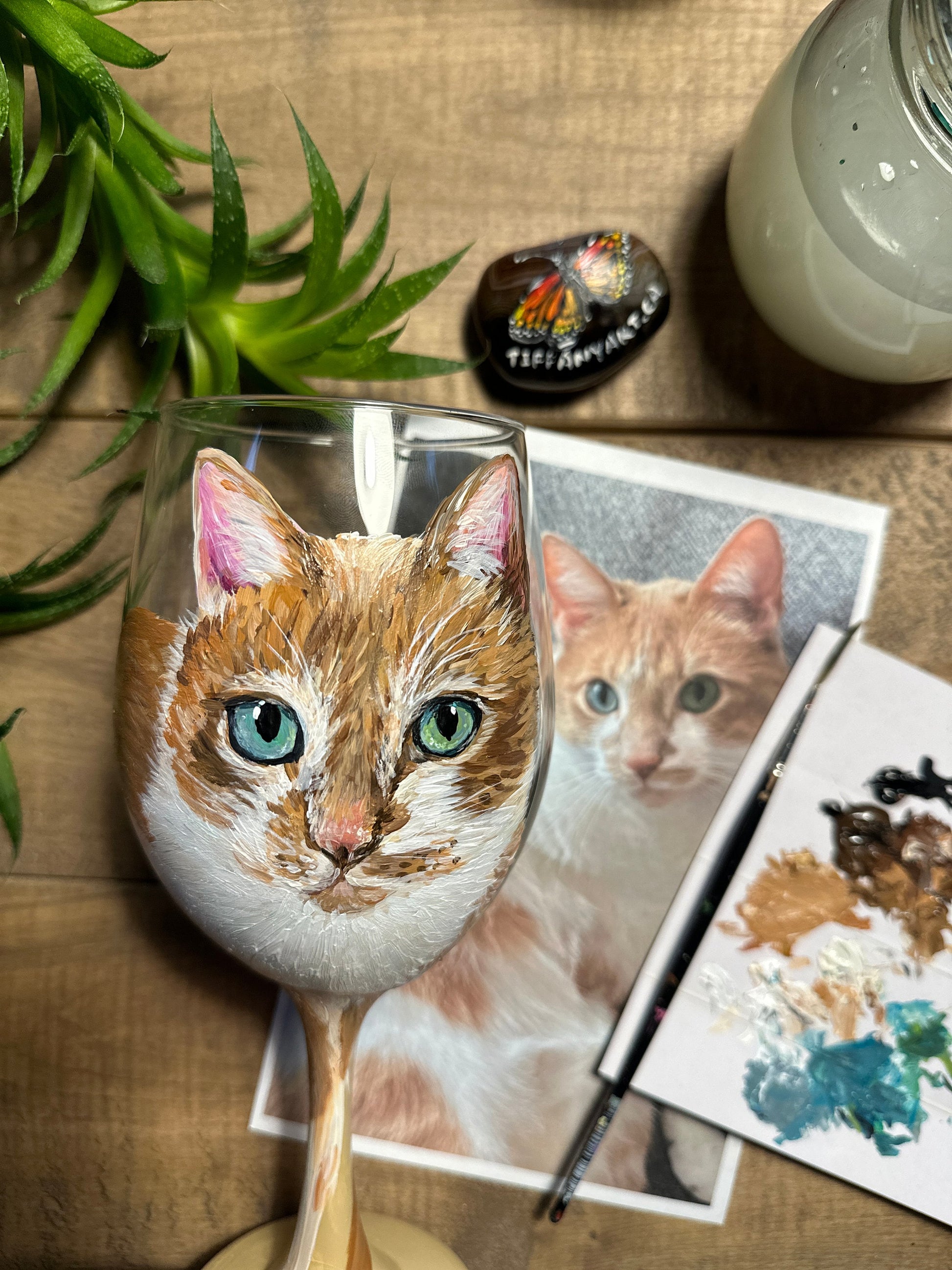 Hand Painted Dog Portrait Wine Glass, Custom Pet Painting, Personalized Dog Gift, Dog Mom Dad, Dog Owner Gift, Pet Memorial, Pet Lover Gift