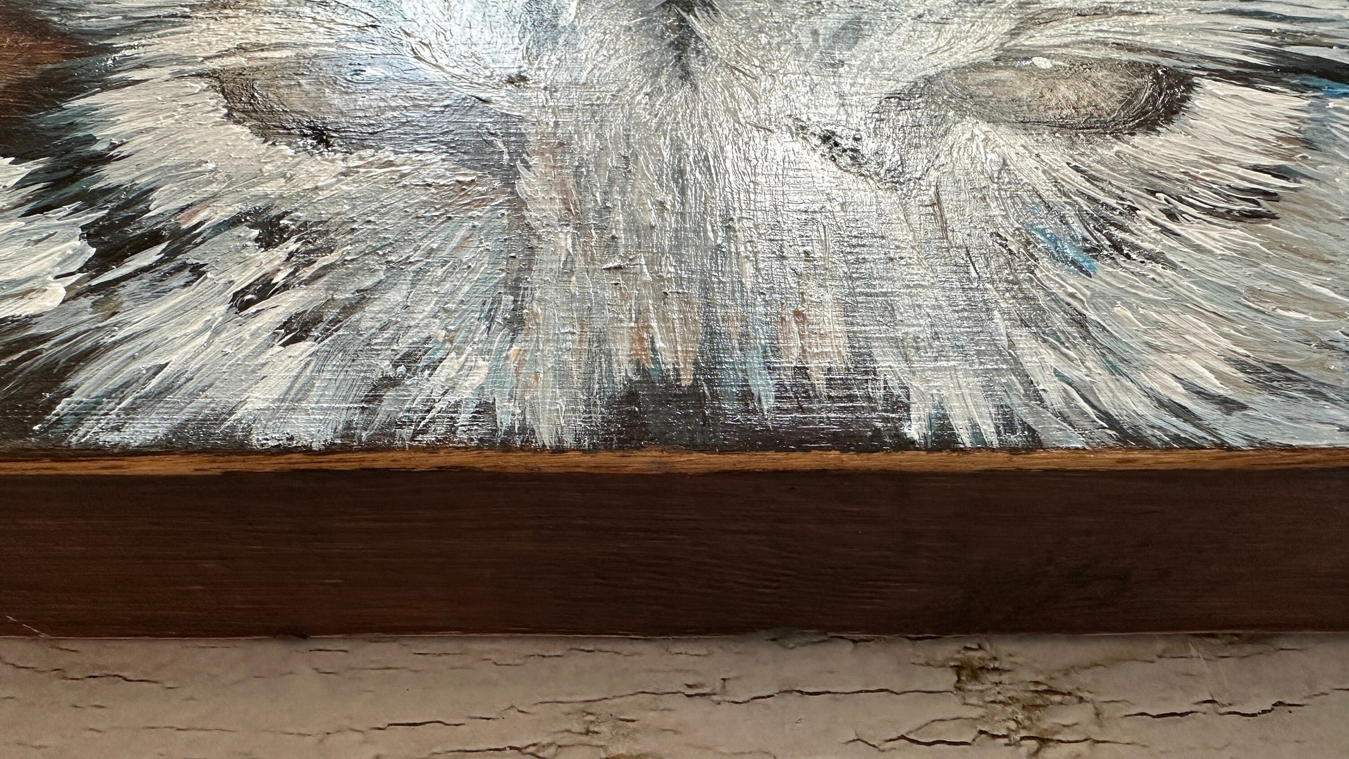 Wolf Painting on Wood, Wolf Wall Art, Wolf Art, Wolf ArtWork, Wolf Gift for Men, for Him, Wolf Father's Day Gift, Wolf Lover Gift