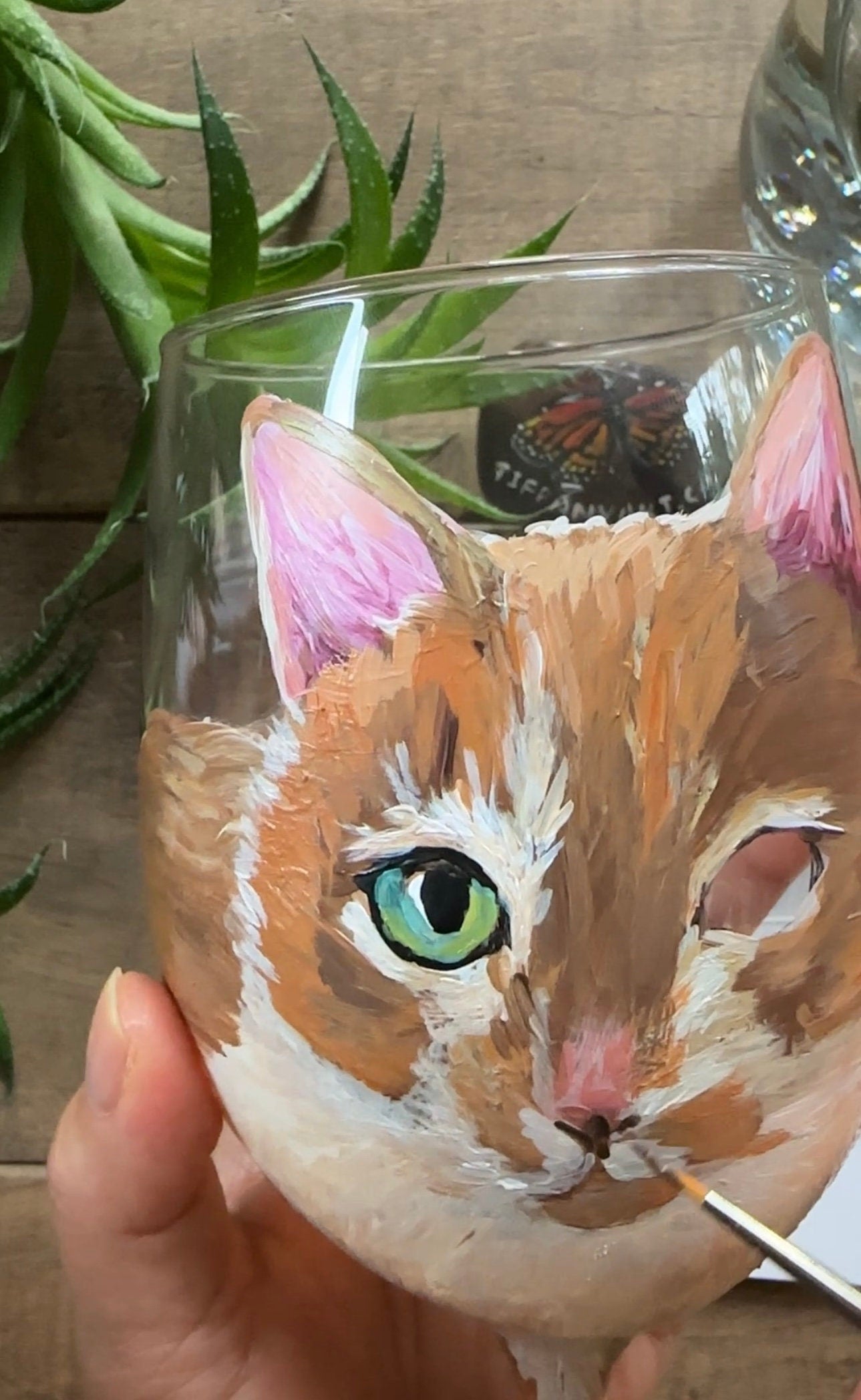 Custom Cat Wine Glass from Your Photo, Pet Wine Glass, Pet Portrait Painting, Pet Gift, Cat Painting, Cat Art, Cat lover Gift, Cat Mom Gift