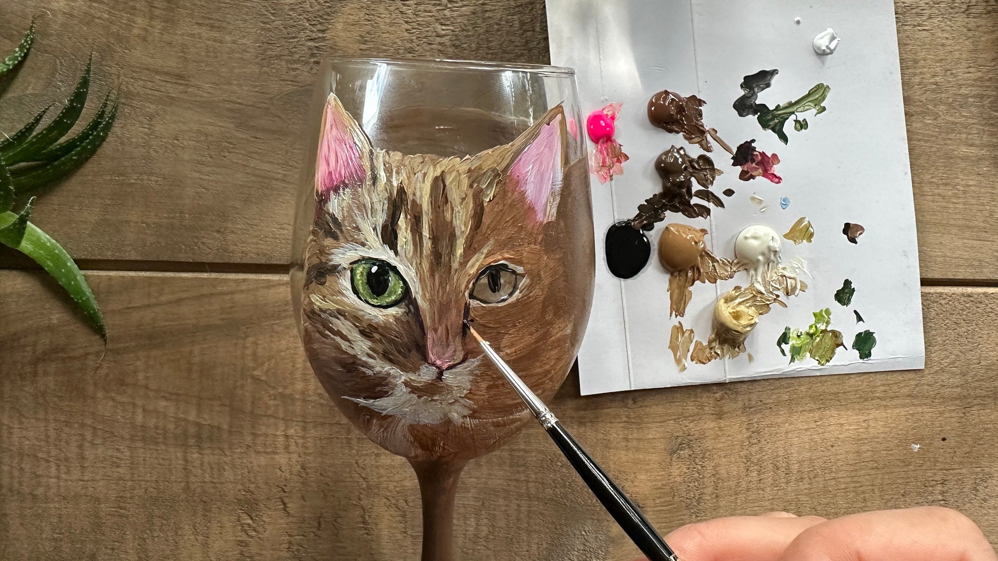 Custom Cat Wine Glass from Your Photo, Pet Wine Glass, Pet Portrait Painting, Pet Owner Gift, Cat Painting, Cat Art, Cat Lover, Cat Mom Gift