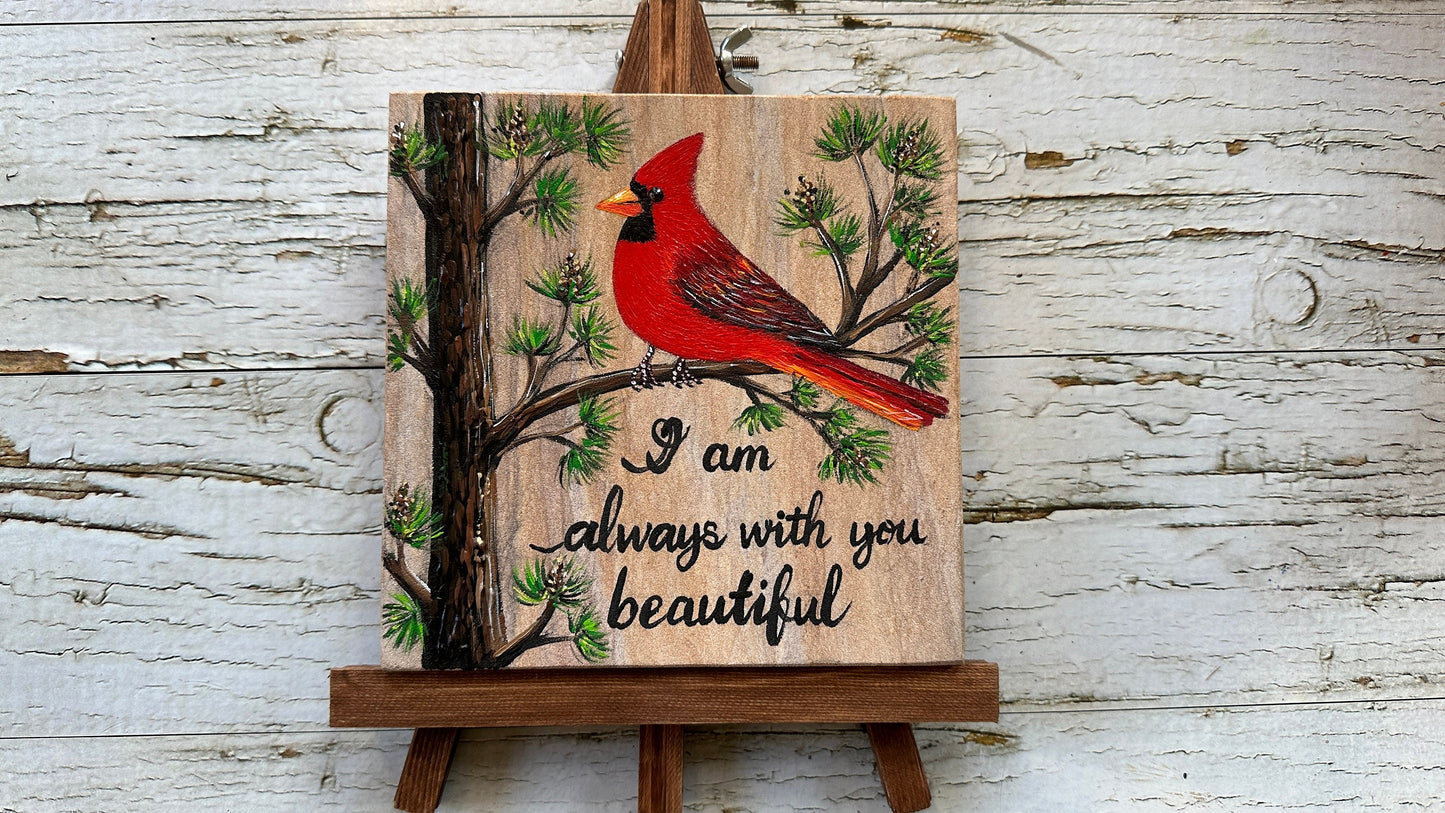 Cardinal Memorial Stone 6.25x6.25"
