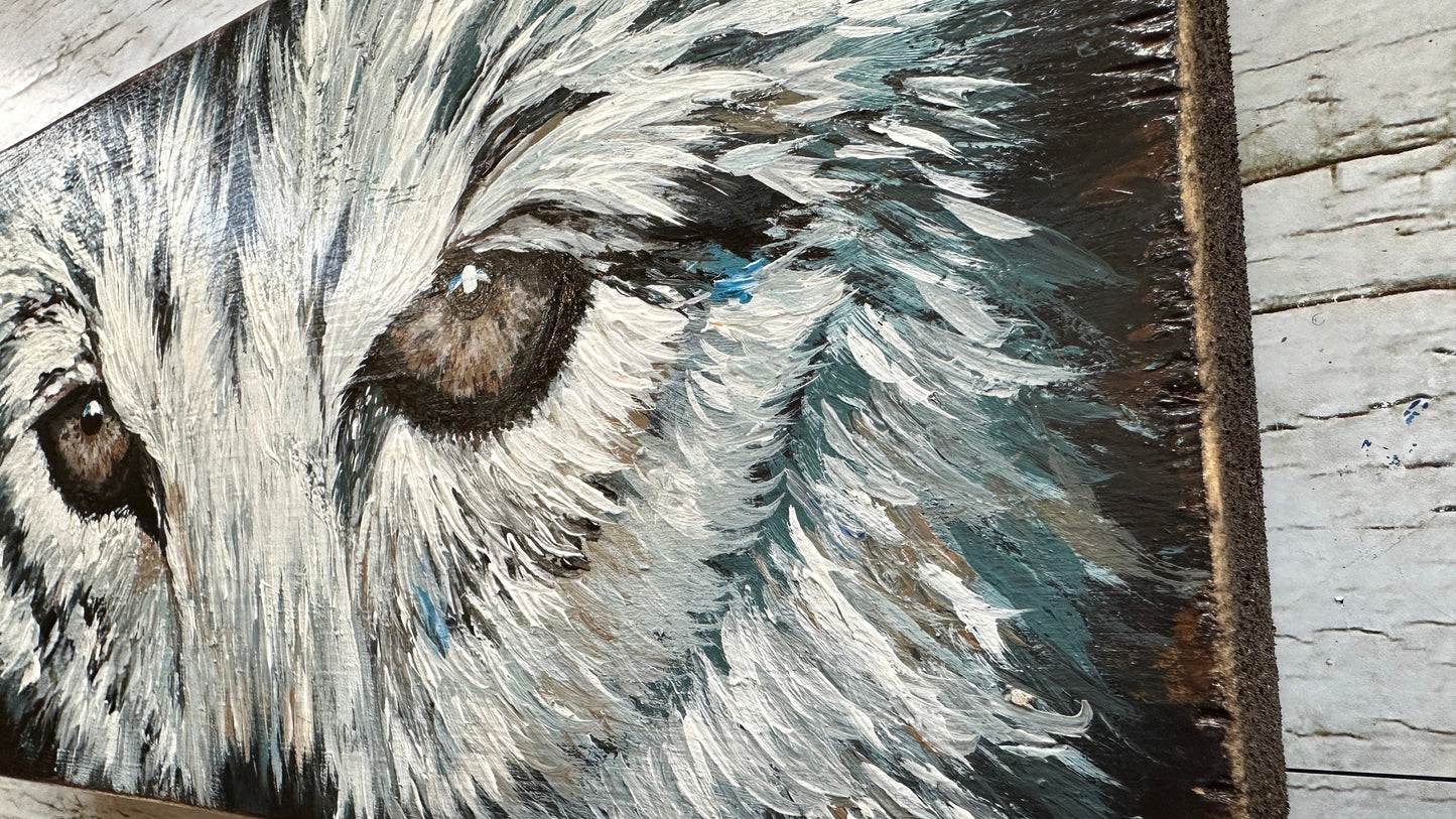 Wolf Painting on Wood, Wolf Wall Art, Wolf Art, Wolf ArtWork, Wolf Gift for Men, for Him, Wolf Father's Day Gift, Wolf Lover Gift