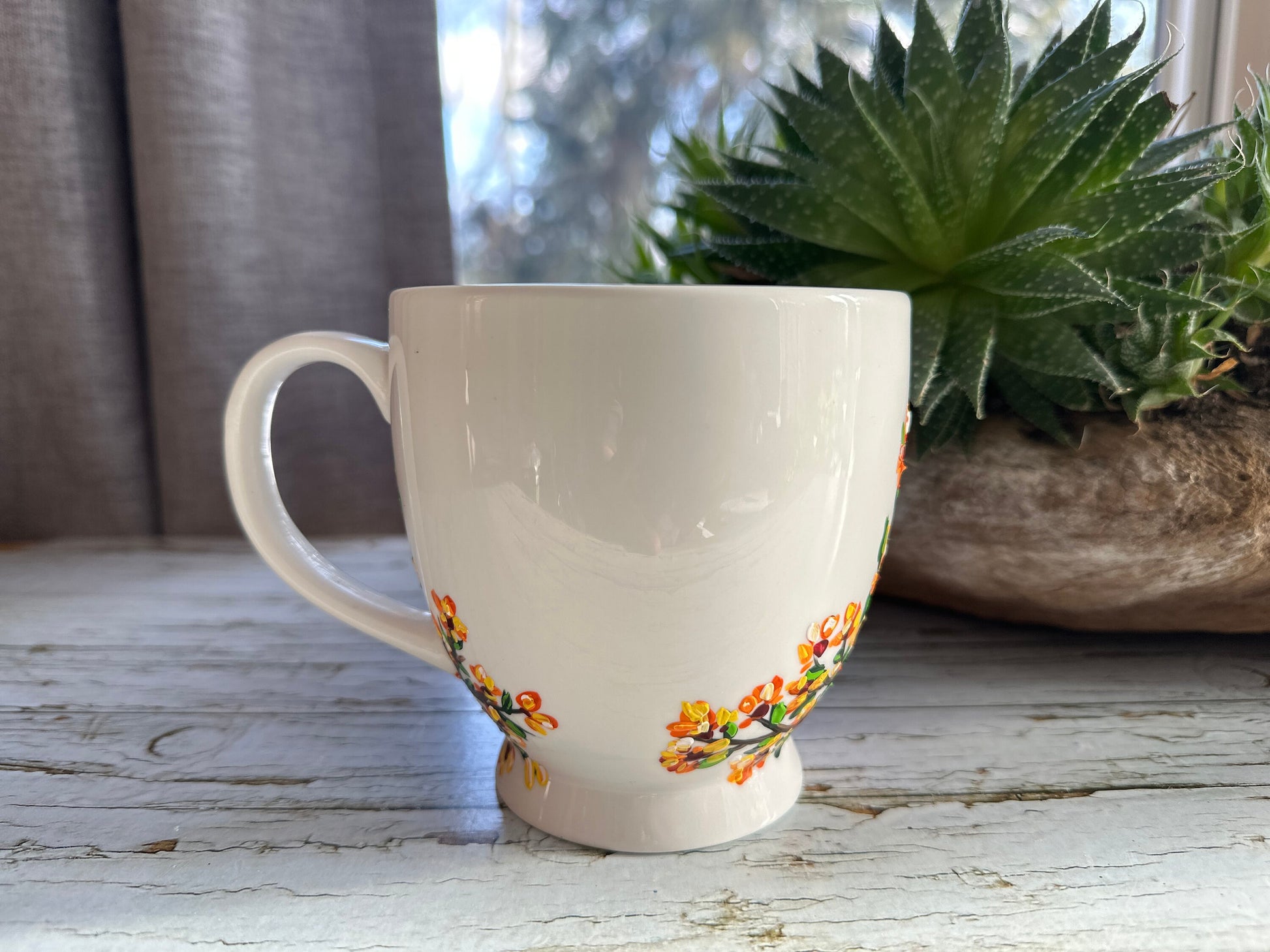 Hand-Painted Baltimore Oriole Bird Mug: Unique Bird Lover Gift