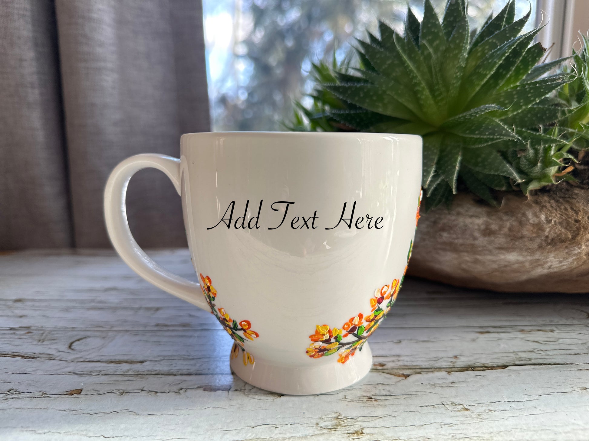 Hand-Painted Baltimore Oriole Bird Mug: Unique Bird Lover Gift